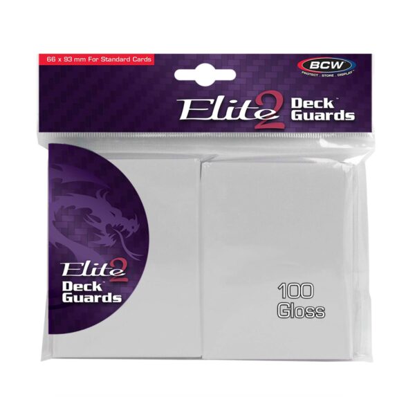 BCW Elite2 Glossy Deck Guards - White
