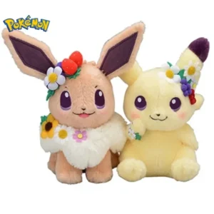 Pokemon Eevee and Pikachu Hawaii Plushie 7 Inch